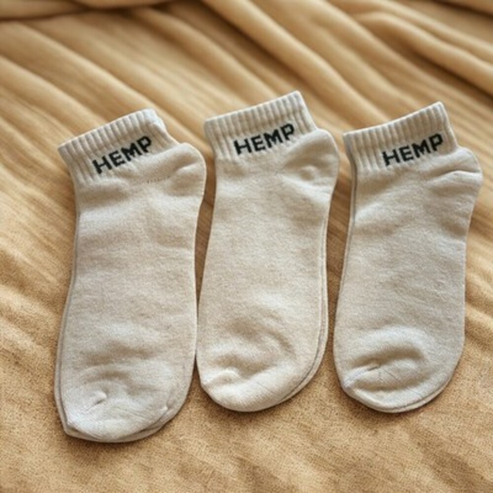 Hemp Socks (3 Pairs) | Breathable, Sustainable Everyday | Antibacterial Unisex